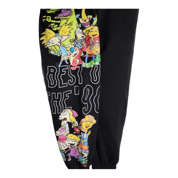 Nickelodeon The Best of the 90's Rugrats Black Sweatpants Joggers - Picture 7 of 14